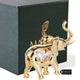 Matashi 24K Gold Plated Crystal Studded Elephant Ornament Christmas Gift