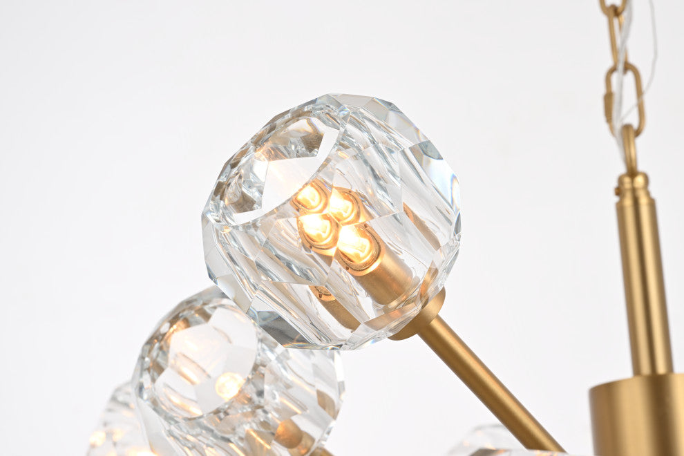 18 Light Pendant, Gold