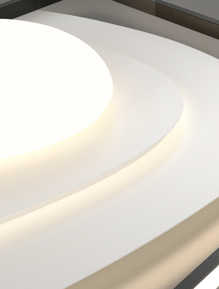 Poperinge | Round Creative Acrylic LED Ceiling Light, Orange
