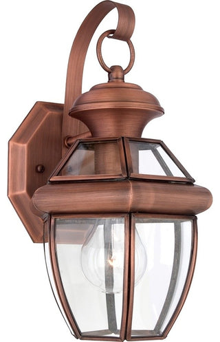 Quoizel 1 Light Newbury Outdoor Wall Lanterns, Aged Copper - NY8315AC