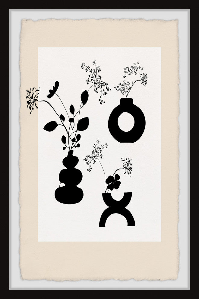 "Assorted Vases" Framed Painting Print, 30x45