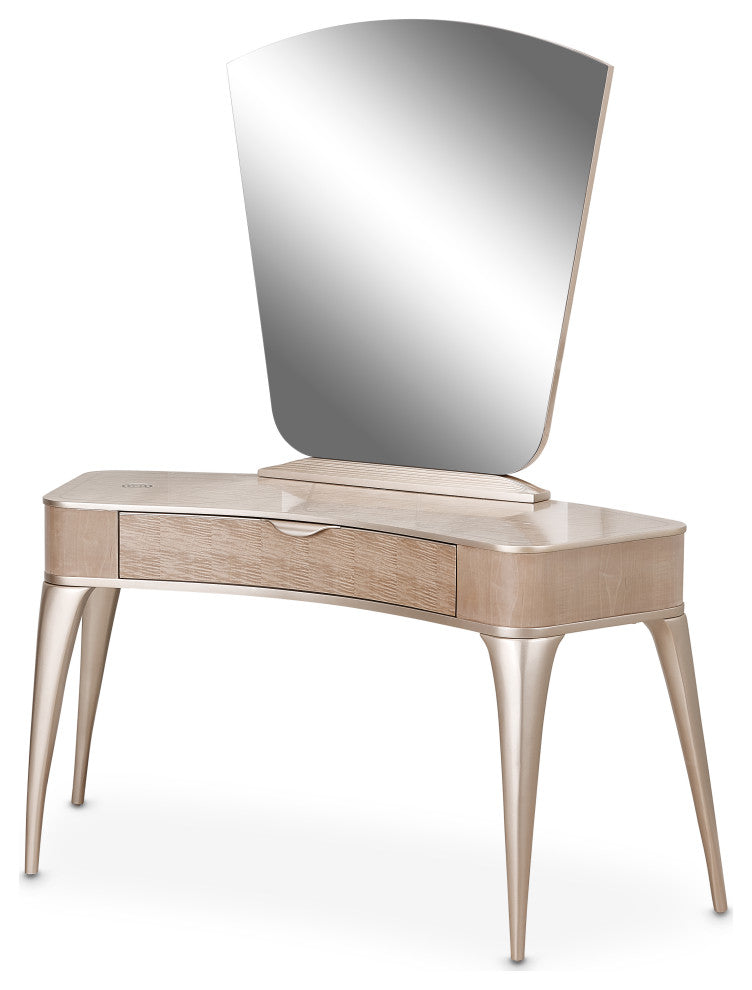 Malibu Crest Wood Vanity with Mirror - Blush
