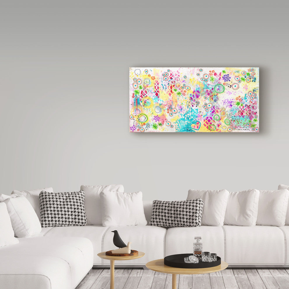 Jennifer Mccully 'Colorful Chaos - Jennifer' Canvas Art, 32"x16"