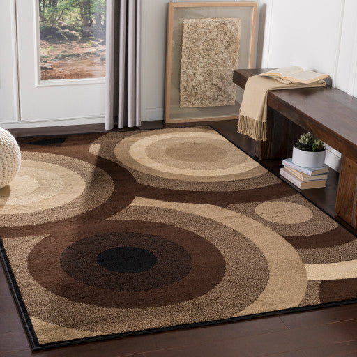 Surya Paramount PAR-1051 8'10"x12'10" Rug, Dark Brown/Khaki/Beige/Black