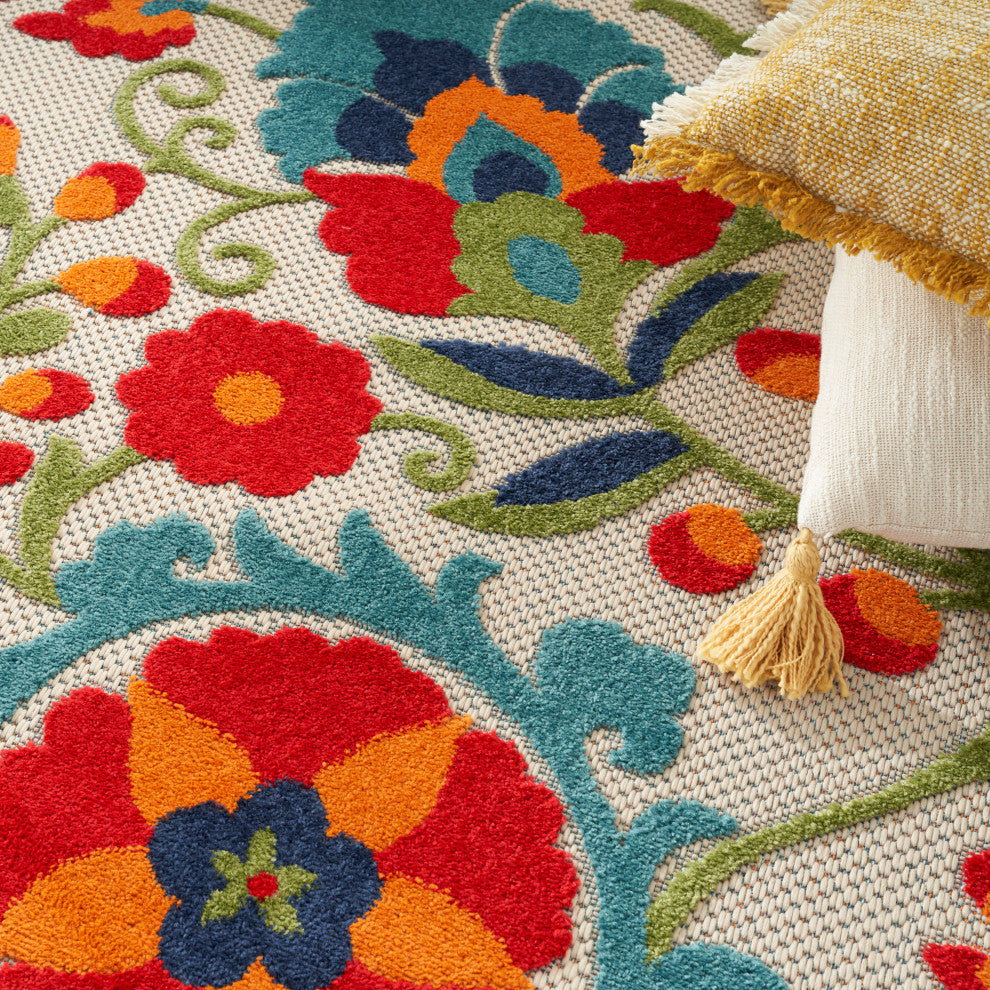 Nourison Aloha 10' x 14' Multicolor Farmhouse Area Rug