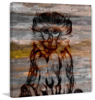 "Primate" Print on Canvas, 40"x40"