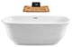 67" Streamline N-661-67FSWH-FM Soaking Freestanding Tub With Internal Drain