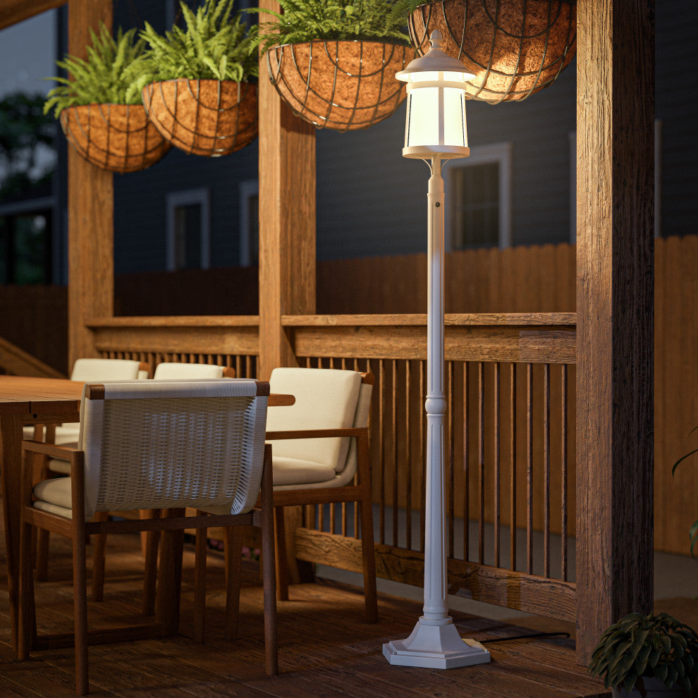 Kenroy 93431WH 1-Light Post Lantern, Portable