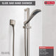 Delta Dryden Premium Single-Setting Slide Bar Hand Shower, Stainless, 57051-SS