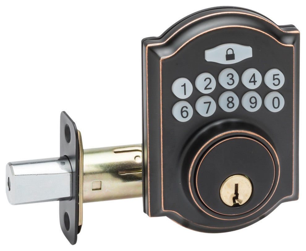 Electronic Deadbolt, Tuscan Bronze