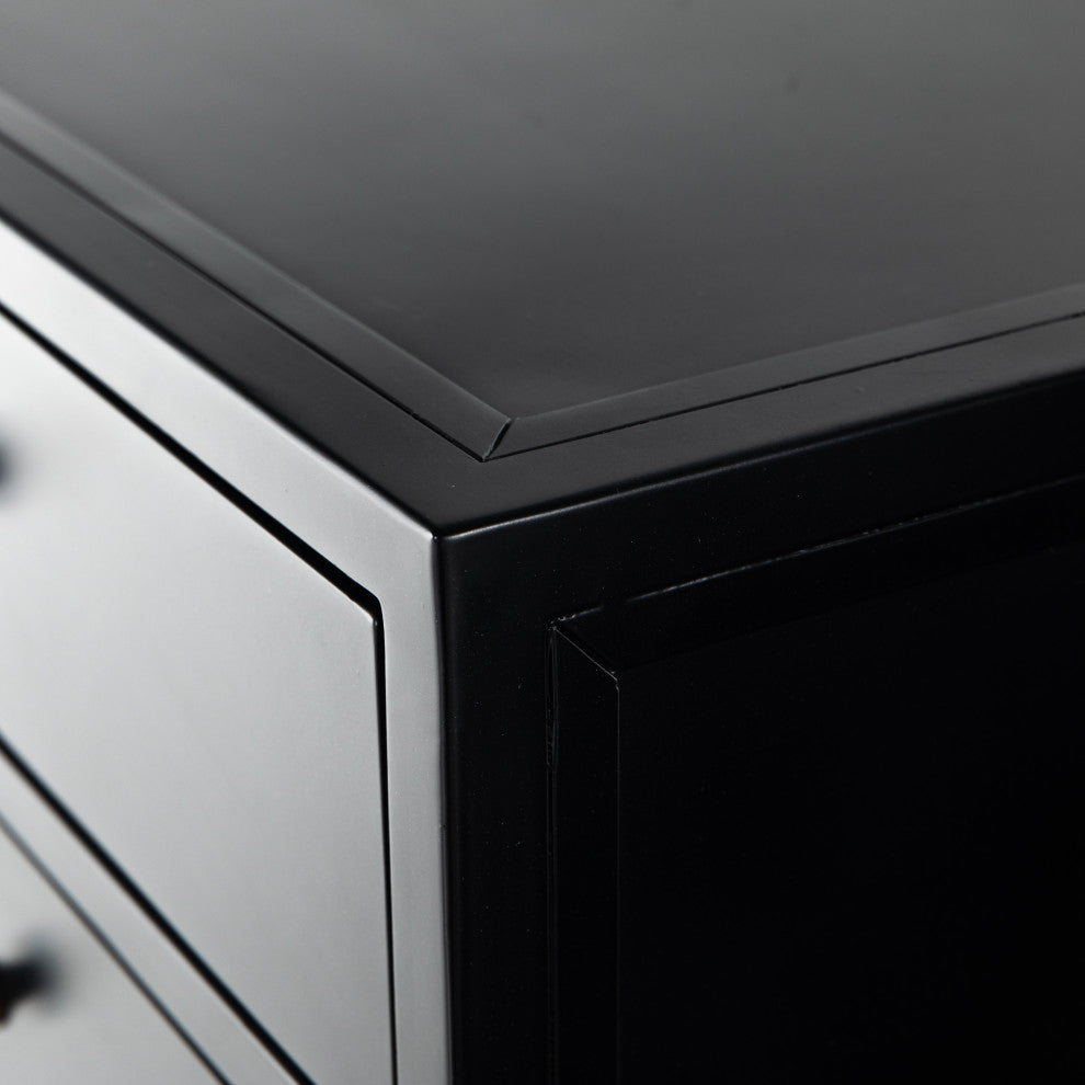 Belmont 8 Drawer Tall Dresser, Black