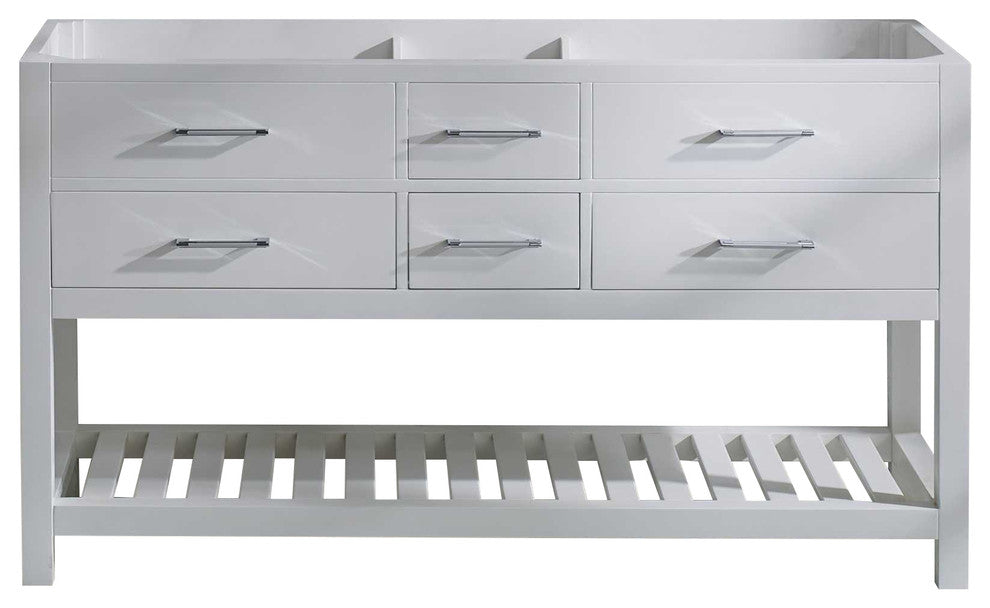 Caroline Estate 60" Double Bathroom Vanity Cabinet, White