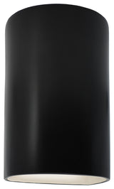 Ambiance, Small Cylinder, Closed Top Wall Sconce, Carbon Matte Black