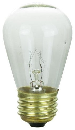 Sunlite 11 Watt S14 Sign Light Bulb, Medium Base, Clear, 2 Pack