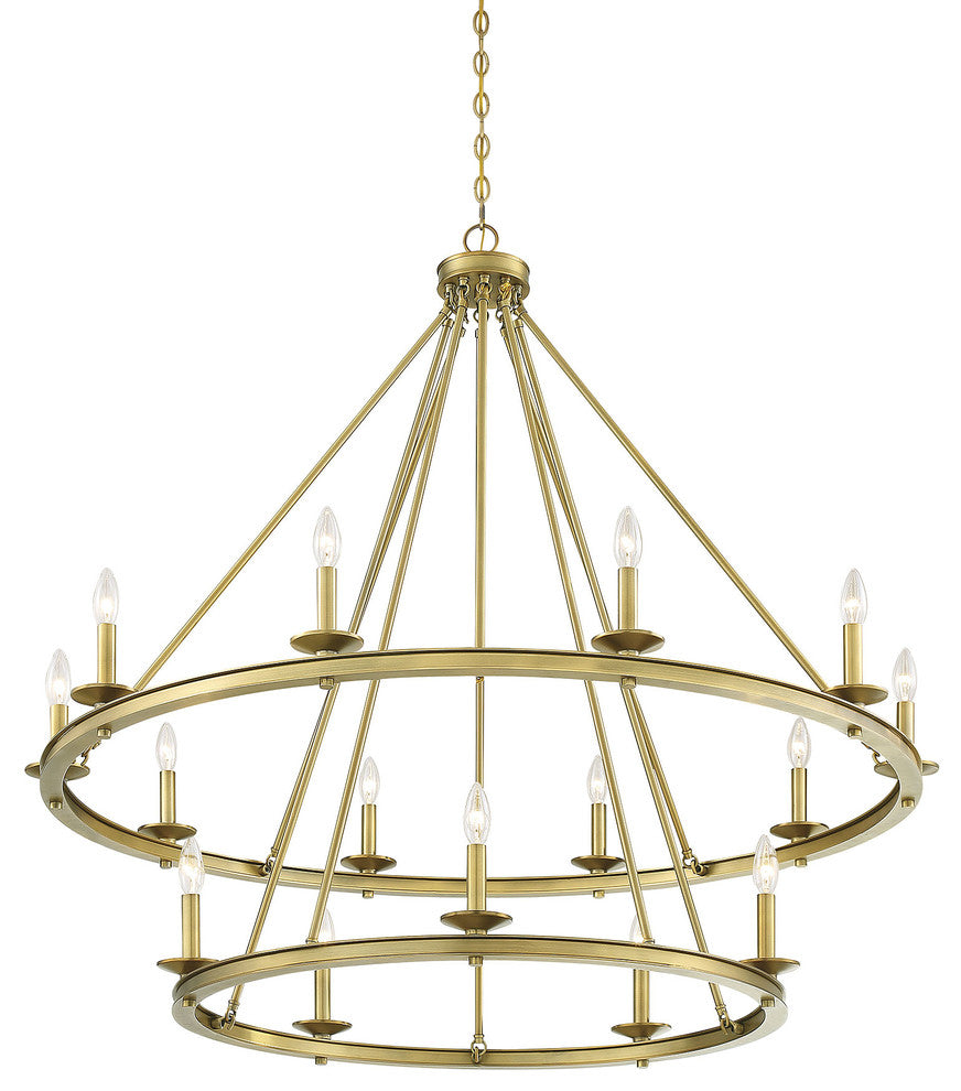 Middleton 15-Light Chandelier, Warm Brass