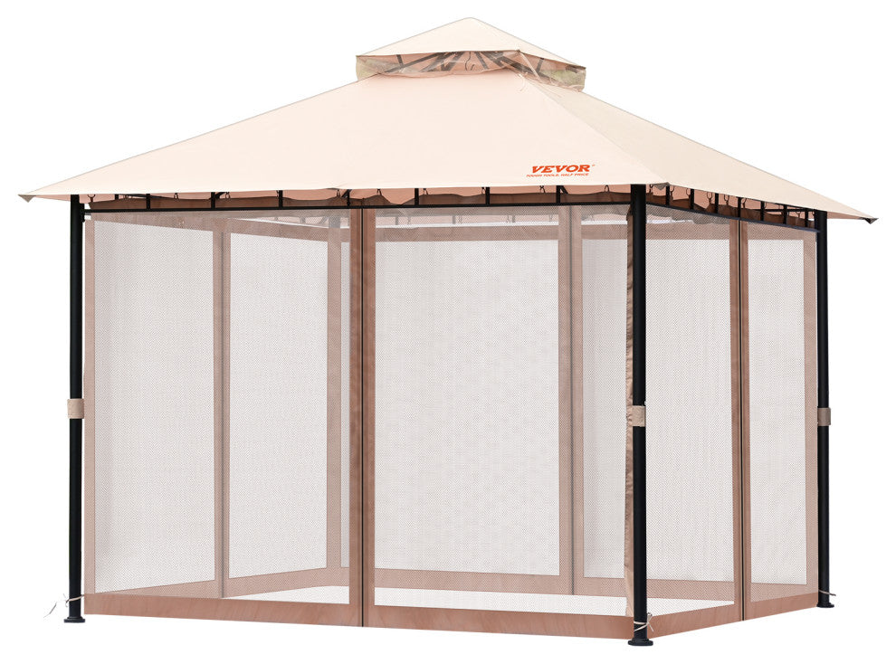 VEVOR Patio Gazebo Backyard Gazebo Tent 10x10'' for 6-8 Person With Mesh Netting