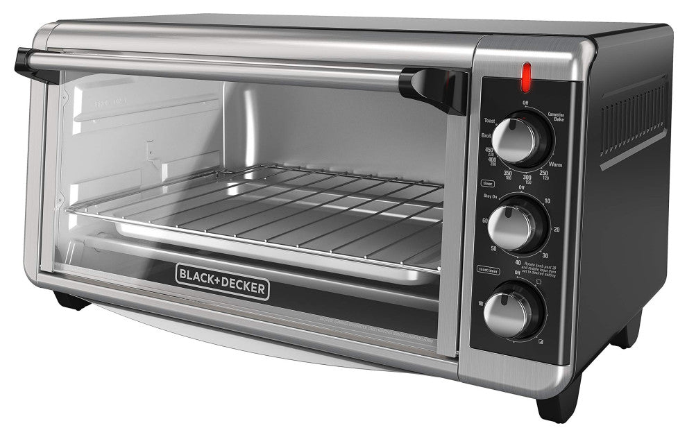 TO3250XSB 8-Slice Extra Wide Convection Countertop Toaster Oven, Includes Bake
