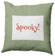 Halloween Spooky Ticking Indoor/Outdoor Throw Pillow, Scallion, 20"x20"