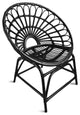 Black Bamboo Flower Ring Chair