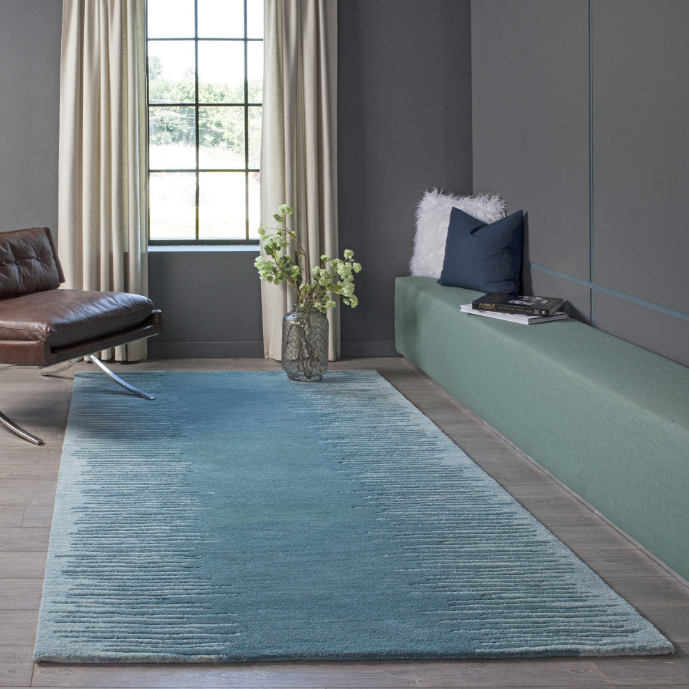 Delhi Hand-Tufted Rug, Aqua, 5''x8''