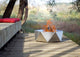 Junda Stainless Steel 30" Fire Pit, Wood Burning