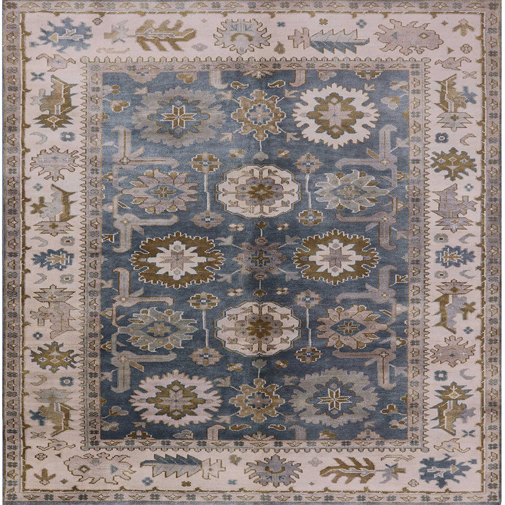 Ahgly Company Indoor Square Mid-Century Modern Area Rugs, 7' Square