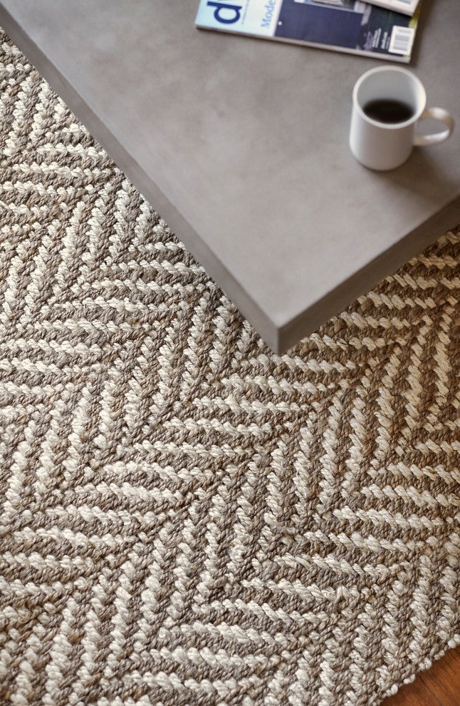 Anji Mountain Sandscape Jute Area Rug, 8'x10'