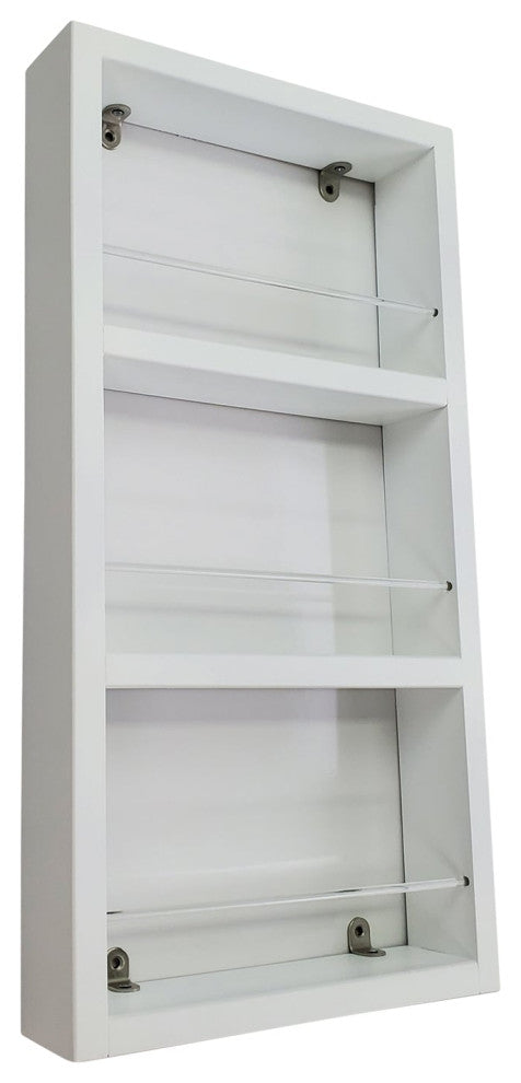 Citrus White Enamel On the Wall Spice Rack 21"h x 14"w x 3.5"d