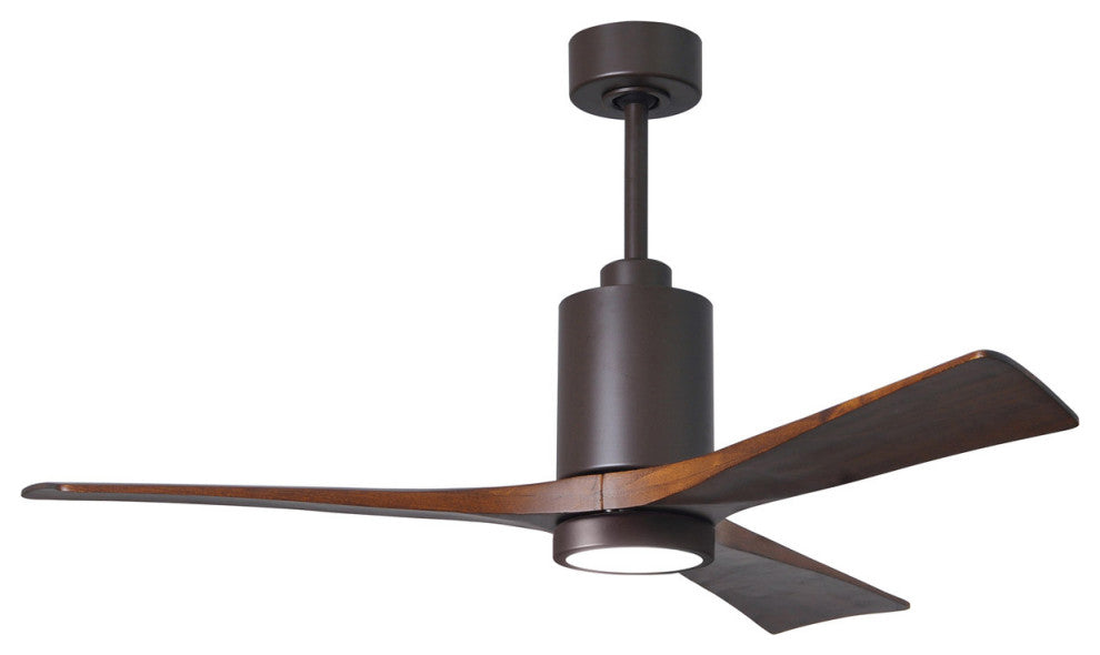 Matthews Fan, Patricia-3 Ceiling Fan, Textured Bronze, 52", Walnut