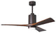 Matthews Fan, Patricia-3 Ceiling Fan, Textured Bronze, 52", Walnut
