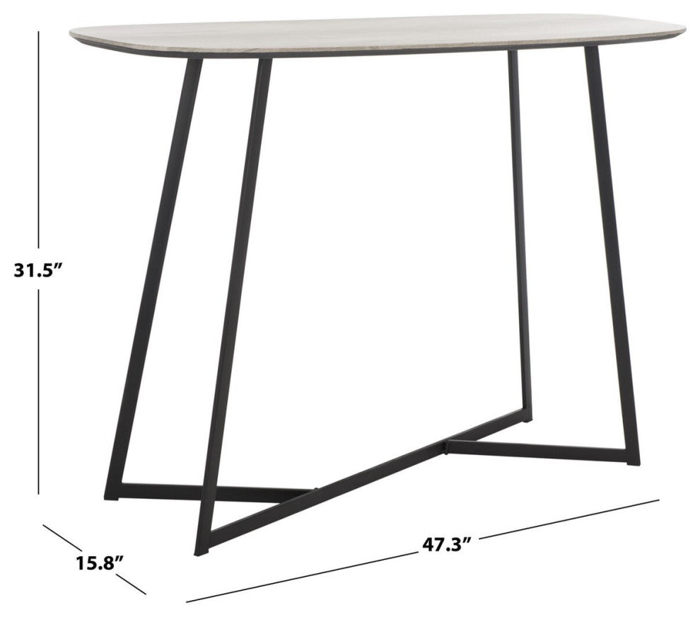 Safavieh Arrington Console Table, White Oak/Black