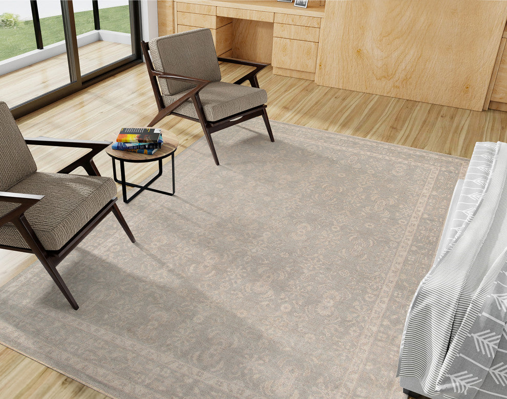 Ainsley Willa Area Rug, Blue, 8' x 10', Bordered