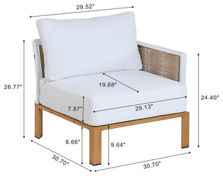 Manhattan Comfort 4-Piece Vine Patio Conversation Set