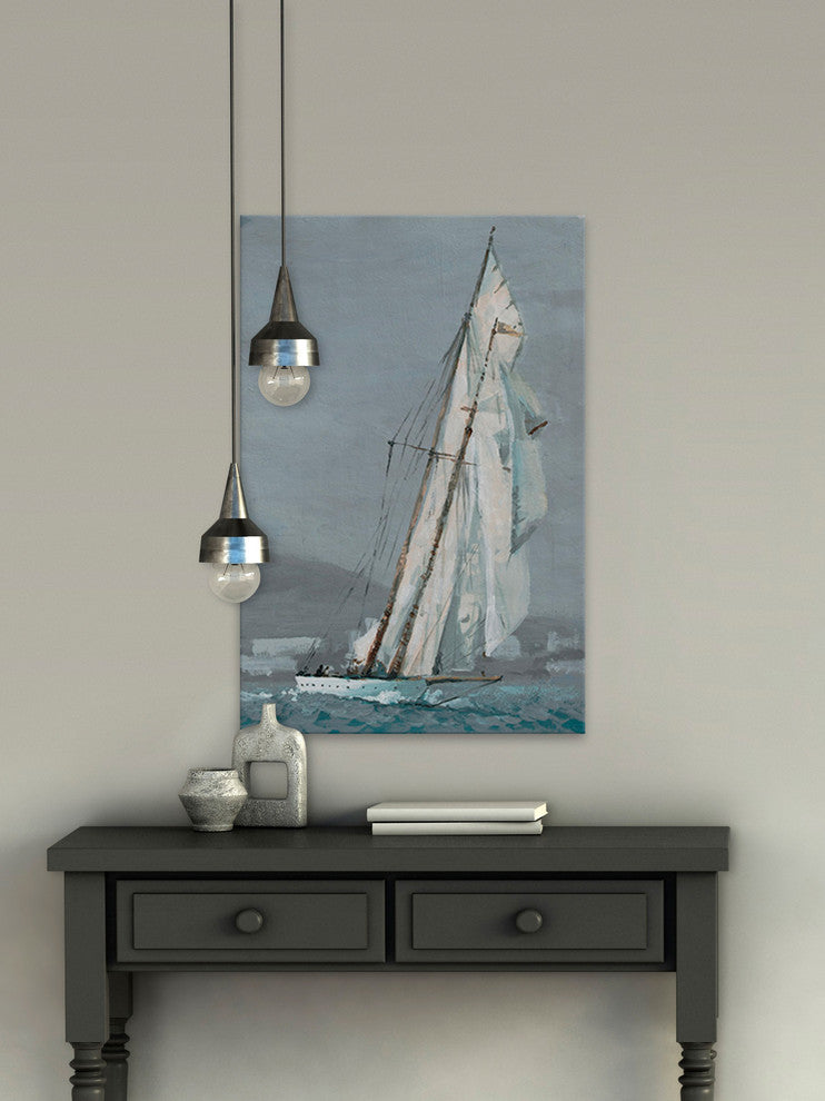 "White Sail" Painting Print on Wrapped Canvas, 30"x45"