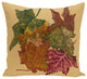Autumn Leaves Flower Print Pillow, Gold, 18"x18"