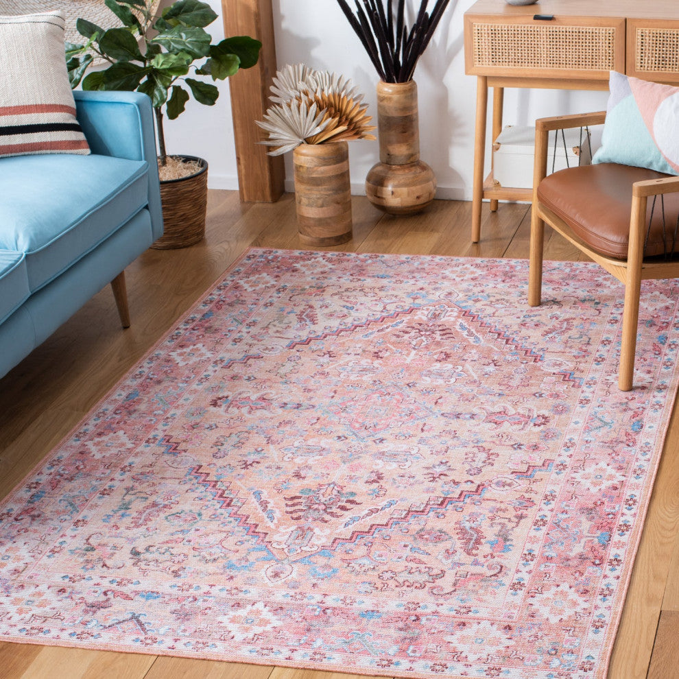 Safavieh Serapi Sep515B Vintage and Distressed Rug, Beige and Pink, 8'0"x10'0"