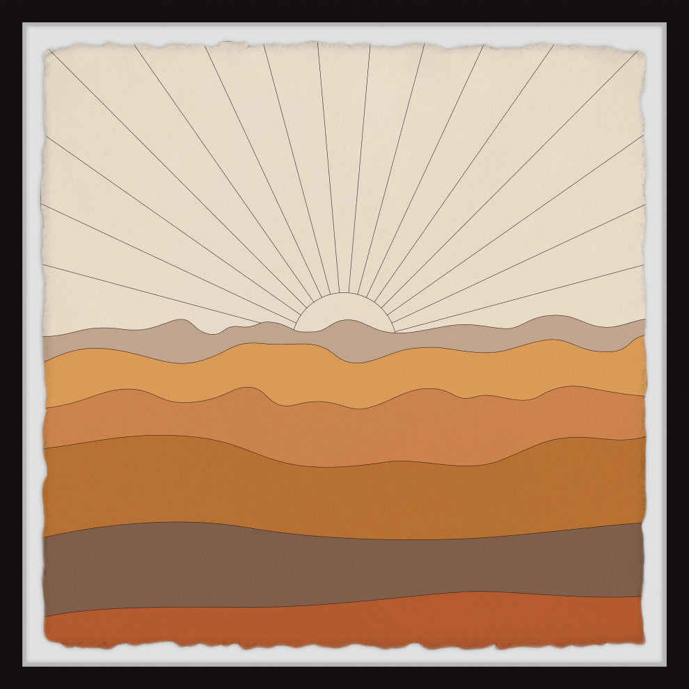 "Enchanting Sun Rays" Framed Painting Print, 18x18