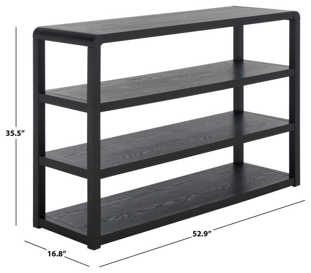 Safavieh Omara 4 Tier Console Table, Black