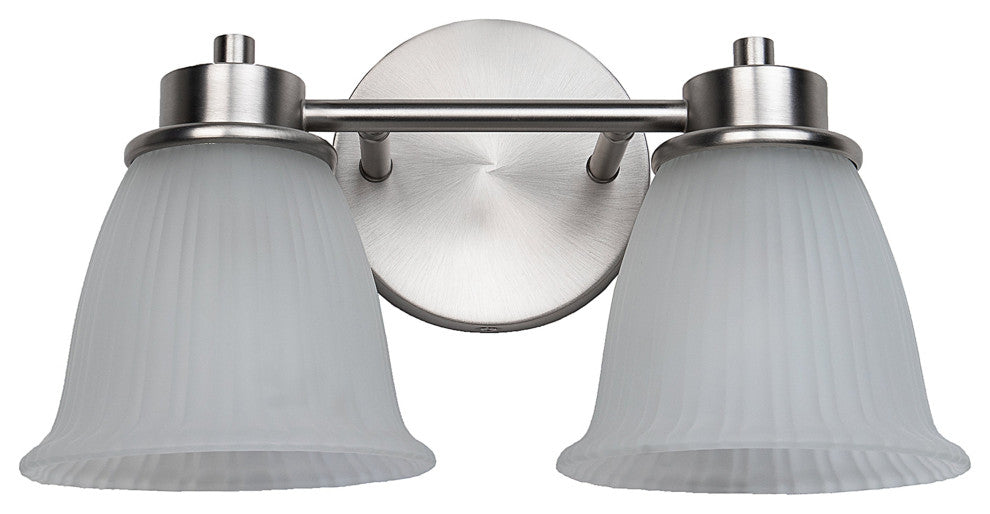 Aspen Creative 62255, Bathroom Vanity 2 Lights Fixture, Brushed Nickel