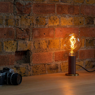 Walnut Knuckle Table Lamp With Voronoi I