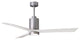Matthews Fan, Patricia-3 Ceiling Fan, Brushed Nickel, 60", Matte White