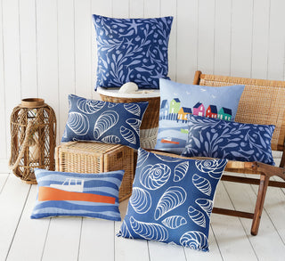 Lobster Cove Boat Digital Printed Pillow