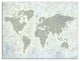 Neutral World Map Painted 18x24 Canvas Wall Art