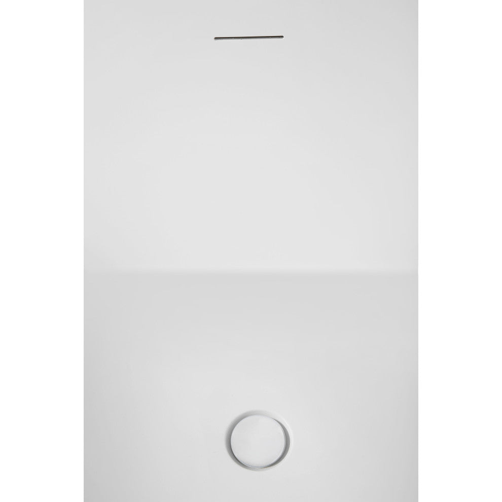 63" Streamline B-504-232-WH Freestanding Tub, Tray, Drain in Glossy White