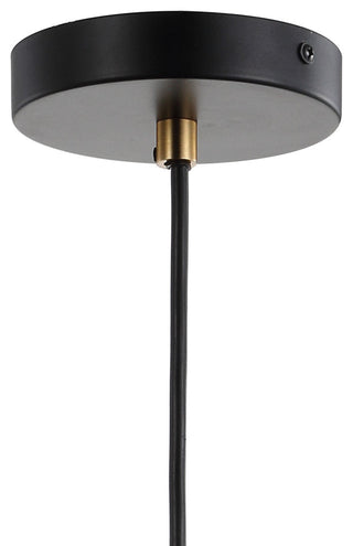 Edison Metal LED Pendant, Black, Brass Gold, Width: 5.75"