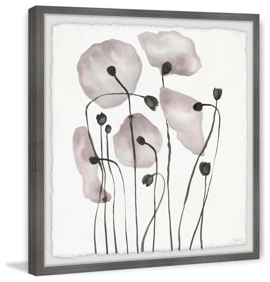 "Pink Poppy Bloom" Framed Painting Print
