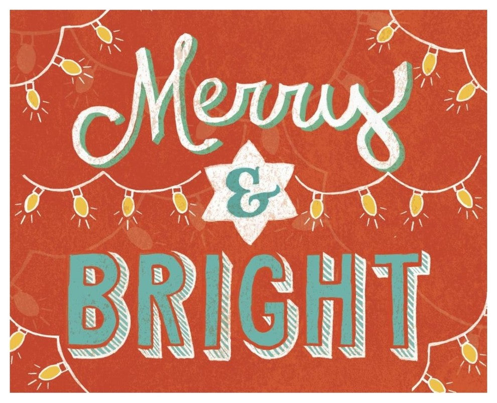 "Merry and Bright" Digital Paper Print by Mary Urban, 30"x24"