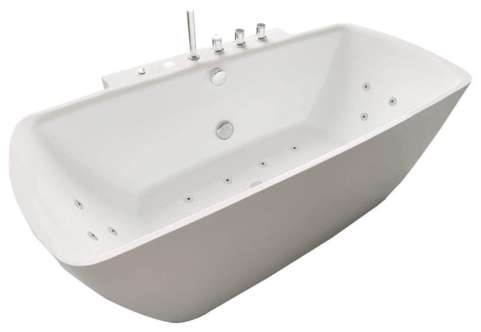 ARIEL Bianca Whirlpool Bathtub With Hydro-Massage 14 Jets Air Bubble System