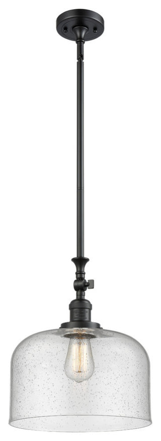 X-Large Bell 1-Light Mini Pendant, Matte Black, Seedy