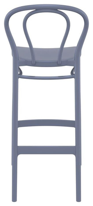 Compamia Victor Contemporary Resin Outdoor Bar Stool in Dark Gray